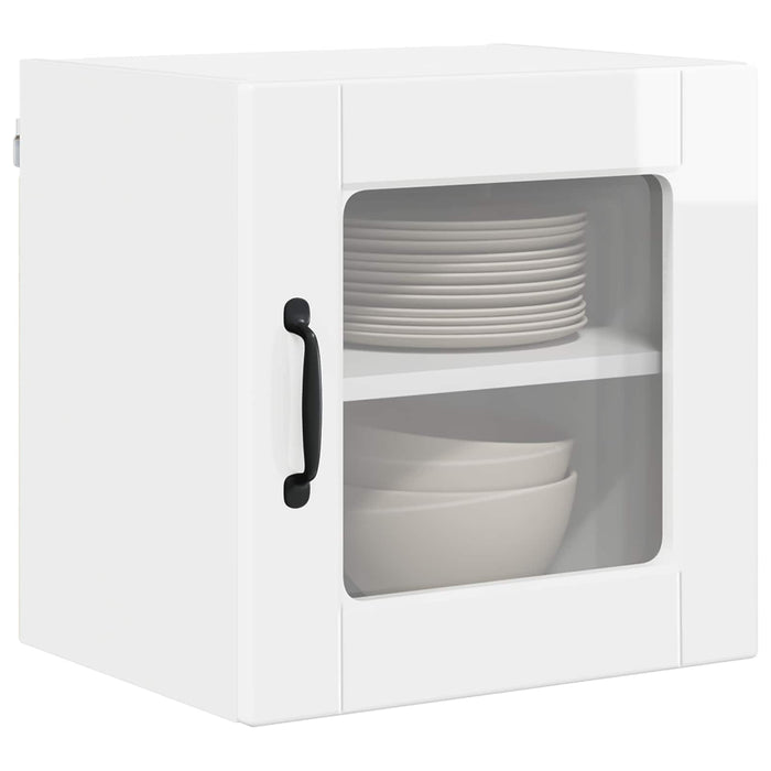 Dulap de bucătărie cu raft 2 pcs Alb lucios 40 x 31 x 40 cm - WALTI WALTI