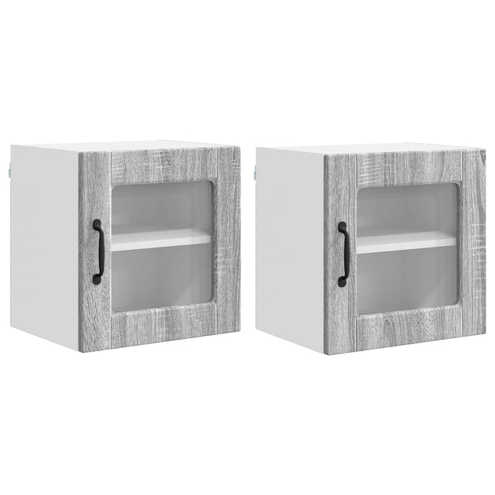 Dulap de bucătărie cu raft 2 pcs Gri Sonoma 40 x 31 x 40 cm - WALTI WALTI
