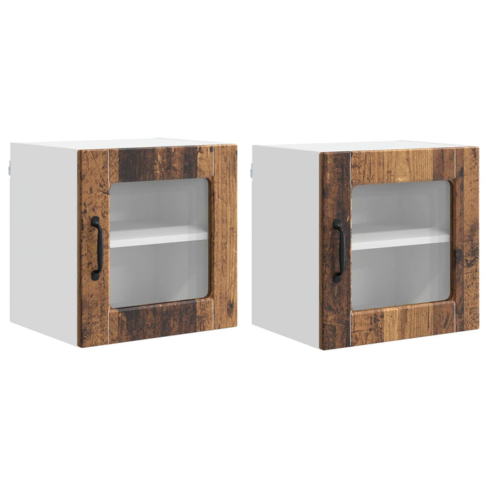 Dulap de bucătărie cu raft 2 pcs Lemn vechi 40 x 31 x 40 cm - WALTI WALTI