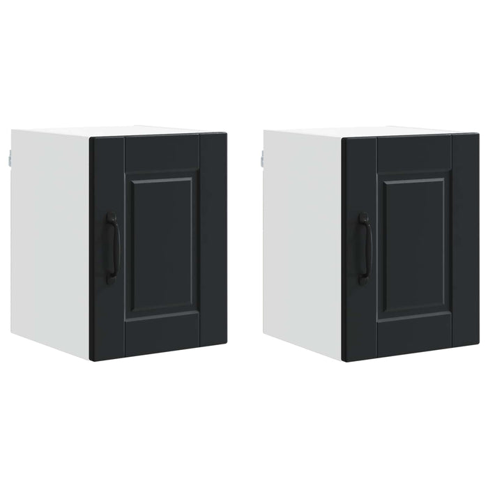 Dulap de bucătărie 2 pcs Negru 30 x 31 x 40 cm Lemn compozit - WALTI WALTI