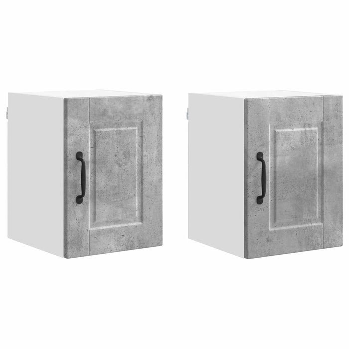 Dulap de bucătărie cu raft 2 pcs Gri din beton 30 x 31 x 40 cm - WALTI WALTI