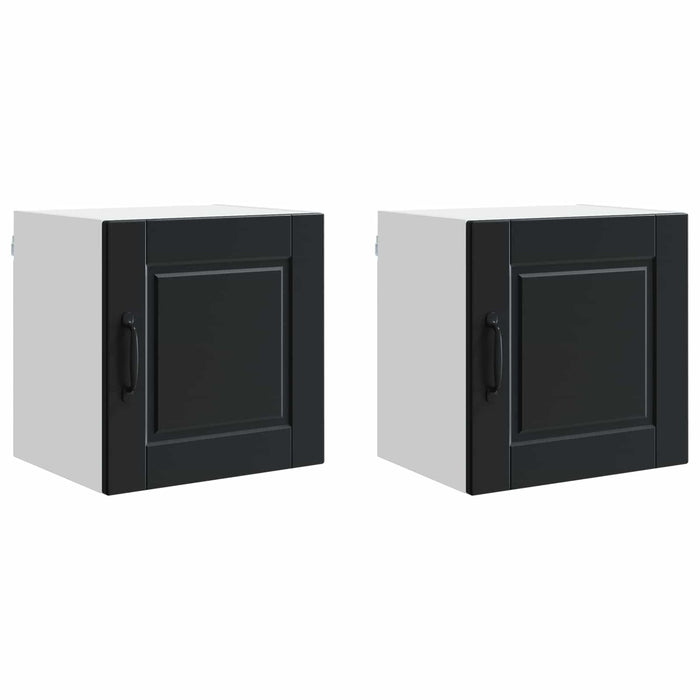 Dulap de bucătărie 2 pcs Negru 40 x 31 x 40 cm Lemn compozit - WALTI WALTI