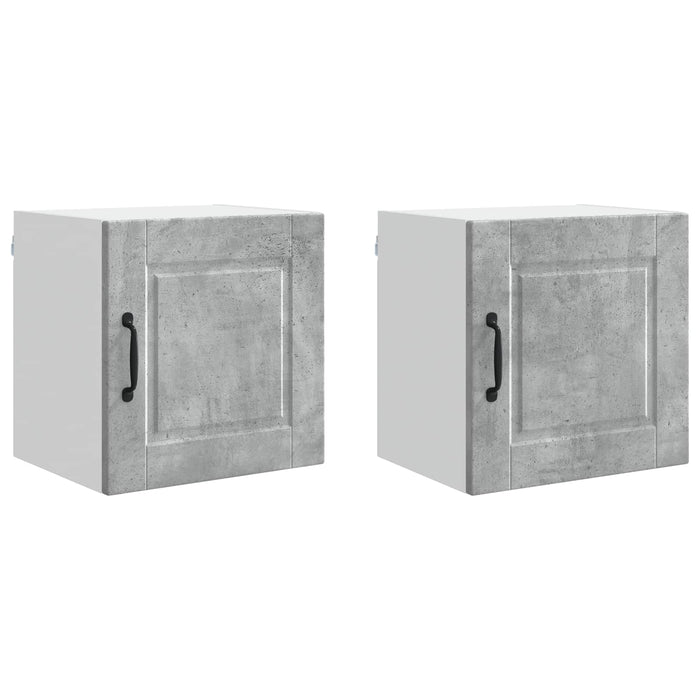 Dulap de bucătărie cu raft 2 pcs Gri din beton 40 x 31 x 40 cm - WALTI WALTI