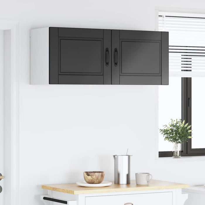 Dulap de bucătărie 2 pcs Negru 50 x 31 x 40 cm Lemn compozit - WALTI WALTI