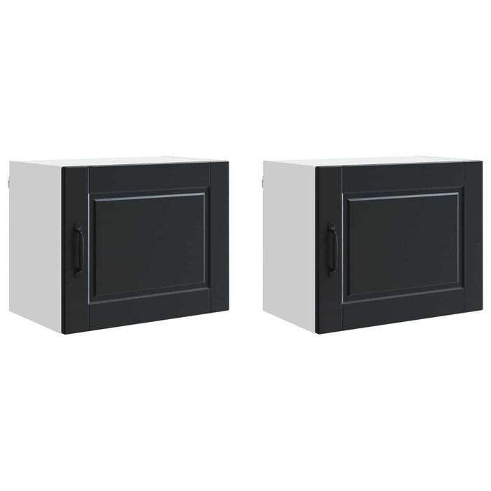 Dulap de bucătărie 2 pcs Negru 50 x 31 x 40 cm Lemn compozit - WALTI WALTI