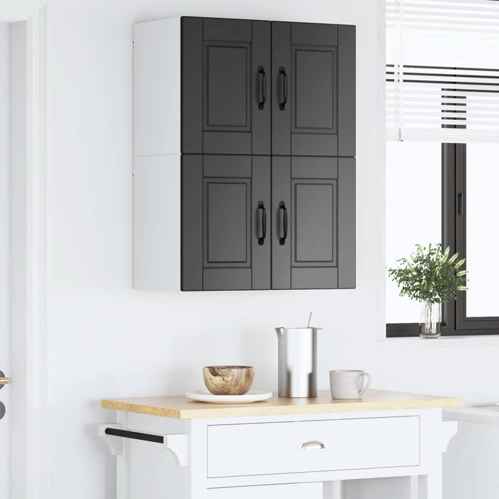 Dulap de bucătărie 2 pcs Negru 60 x 31 x 40 cm Lemn compozit - WALTI WALTI