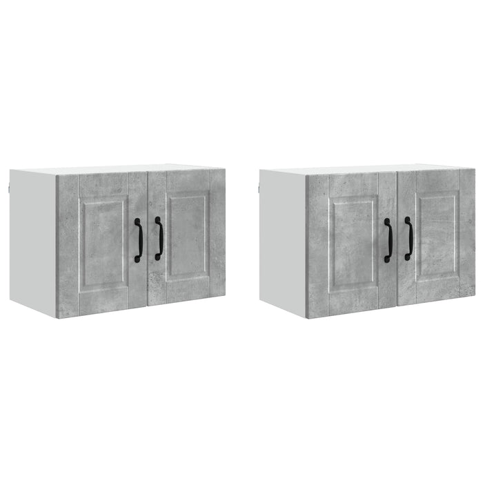 Dulap de bucătărie cu raft 2 pcs Gri din beton 60 x 31 x 40 cm - WALTI WALTI
