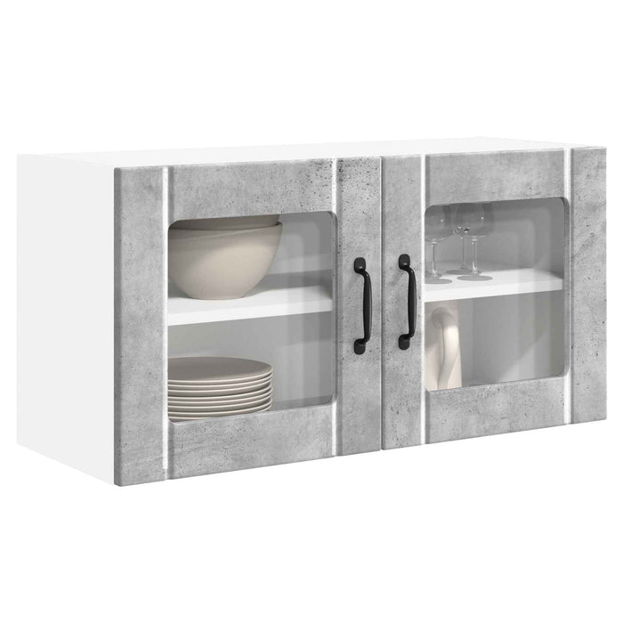 Dulap de bucătărie Gri din beton 80 x 31 x 40 cm Lemn compozit - WALTI WALTI
