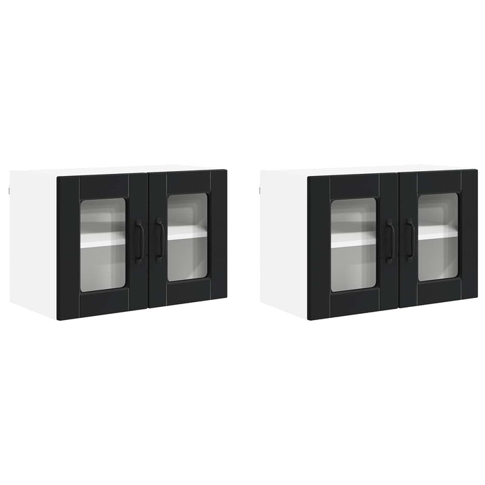 Dulap de bucătărie 2 pcs Negru 60 x 31 x 40 cm Lemn compozit - WALTI WALTI