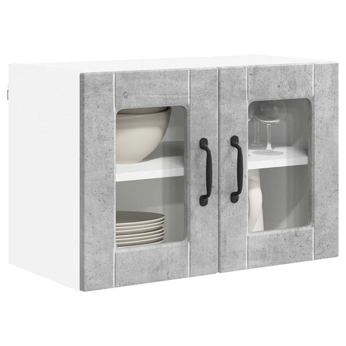 Dulap de bucătărie cu raft 2 pcs Gri din beton 60 x 31 x 40 cm - WALTI WALTI