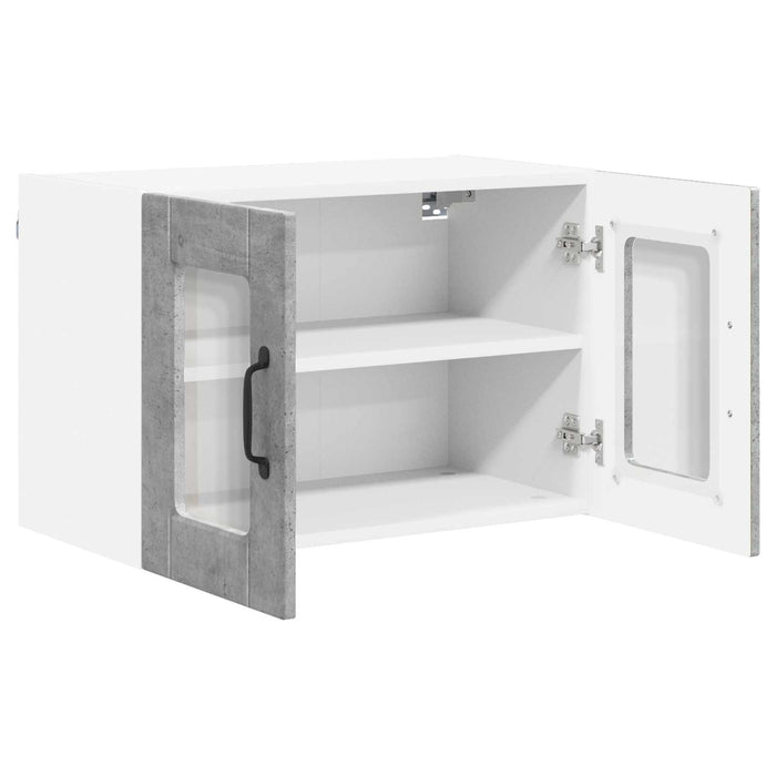 Dulap de bucătărie cu raft 2 pcs Gri din beton 60 x 31 x 40 cm - WALTI WALTI