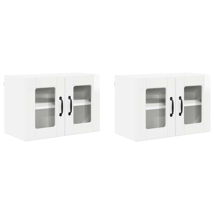 Dulap de bucătărie cu raft 2 pcs Alb lucios 60 x 31 x 40 cm - WALTI WALTI