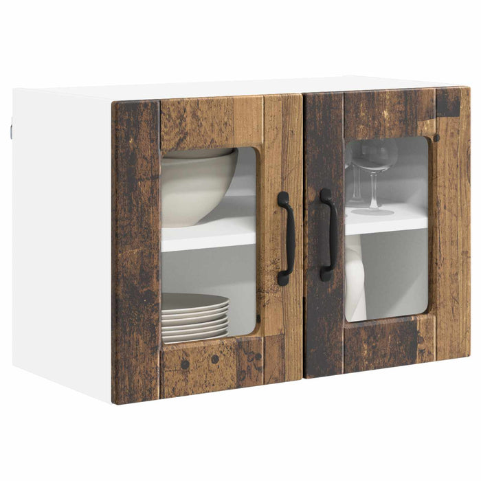 Dulap de bucătărie cu raft 2 pcs Lemn vechi 60 x 31 x 40 cm - WALTI WALTI