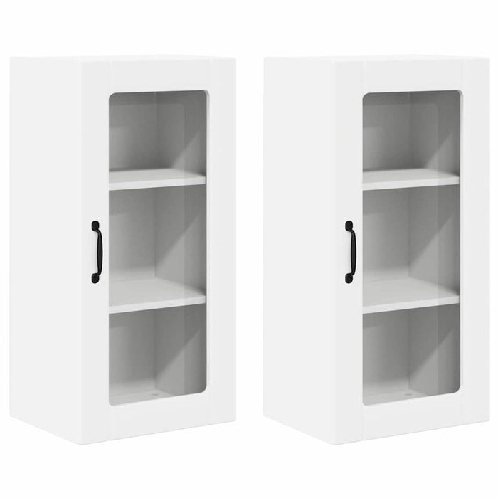 Dulap de bucătărie 2 pcs Alb 40 x 31 x 80 cm Lemn compozit - WALTI WALTI