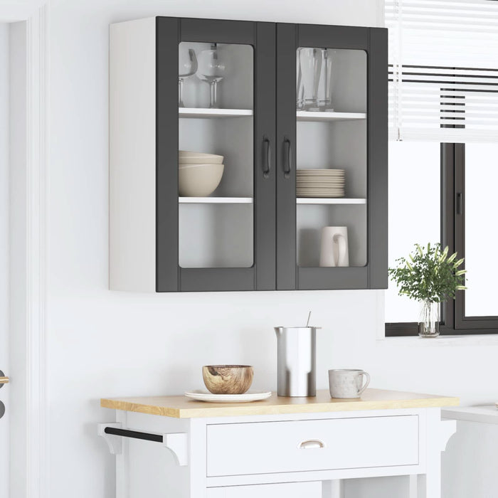 Dulap de bucătărie 2 pcs Negru 40 x 31 x 80 cm Lemn compozit - WALTI WALTI