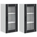 Dulap de bucătărie 2 pcs Negru 40 x 31 x 80 cm Lemn compozit - WALTI WALTI