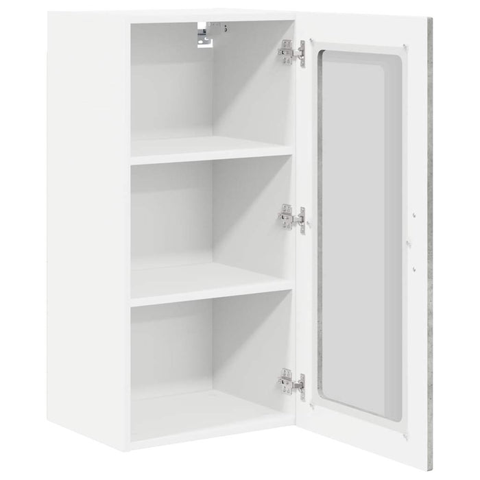 Dulap de bucătărie cu raft 2 pcs Gri din beton 40 x 31 x 80 cm - WALTI WALTI
