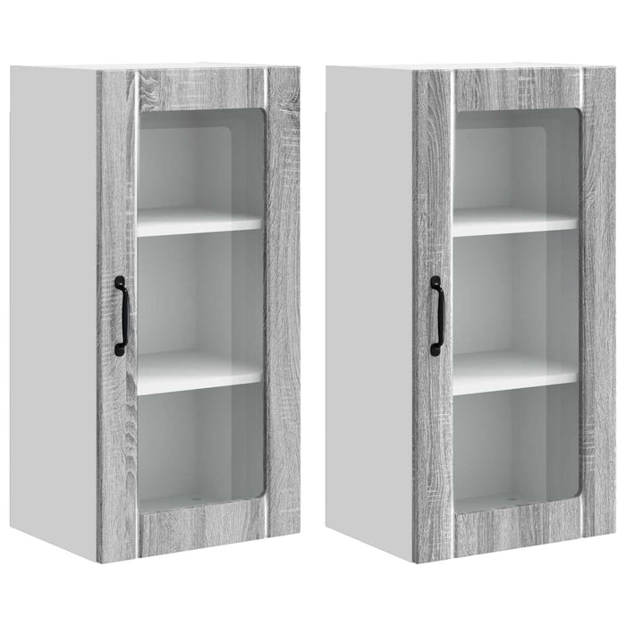 Dulap de bucătărie cu raft 2 pcs Gri Sonoma 40 x 31 x 80 cm - WALTI WALTI