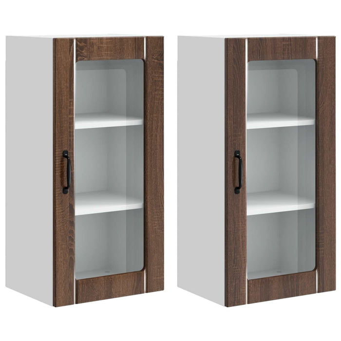Dulap de bucătărie cu raft 2 pcs Stejar închis 40 x 31 x 80 cm - WALTI WALTI