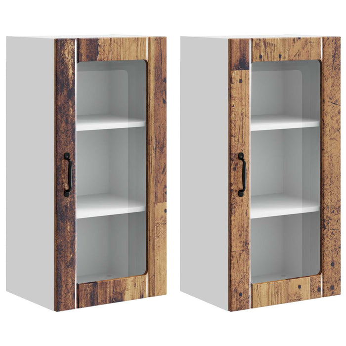 Dulap de bucătărie cu raft 2 pcs Lemn vechi 40 x 31 x 80 cm - WALTI WALTI