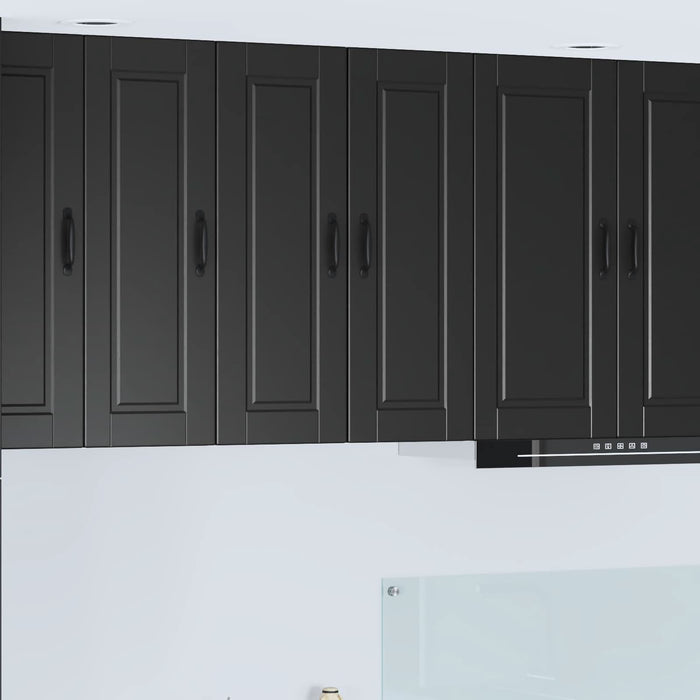 Dulap de bucătărie 2 pcs Negru 30 x 31 x 80 cm Lemn compozit - WALTI WALTI
