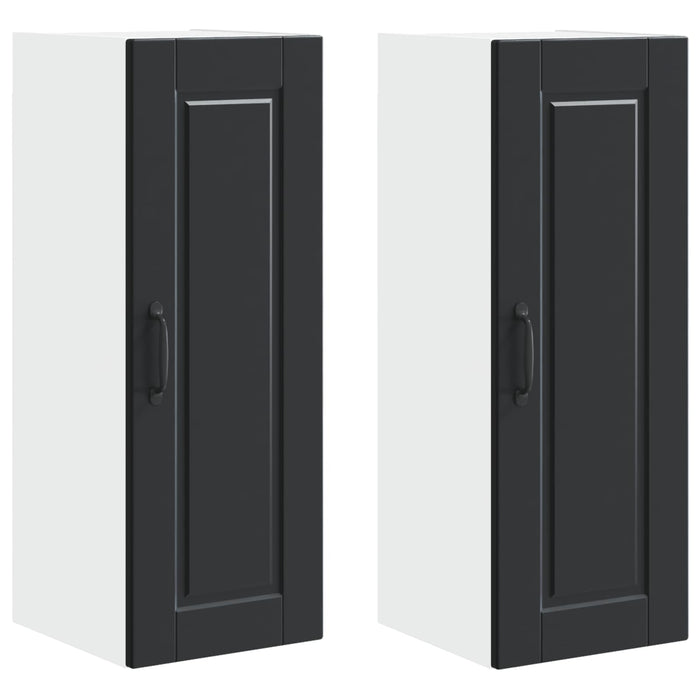 Dulap de bucătărie 2 pcs Negru 30 x 31 x 80 cm Lemn compozit - WALTI WALTI
