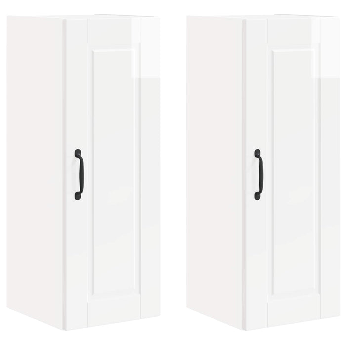 Dulap de bucătărie cu raft 2 pcs Alb lucios 30 x 31 x 80 cm - WALTI WALTI