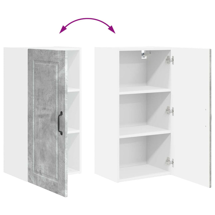 Dulap de bucătărie Gri din beton 40 x 31 x 80 cm Lemn compozit - WALTI WALTI