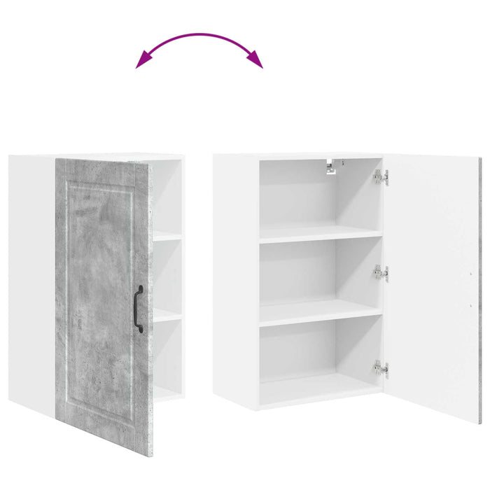 Dulap de bucătărie Gri din beton 50 x 31 x 80 cm Lemn compozit - WALTI WALTI