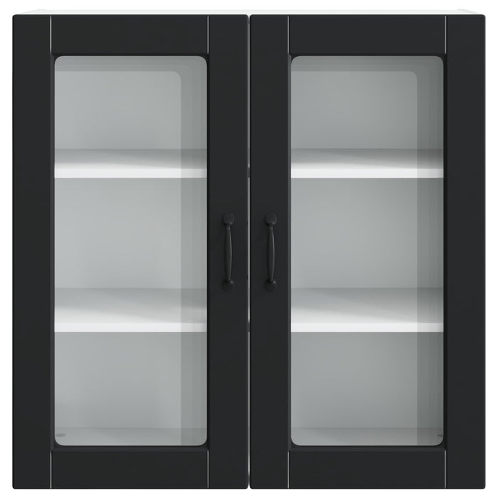 Dulap de bucătărie cu raft Negru 80 x 31 x 80 cm Lemn compozit - WALTI WALTI