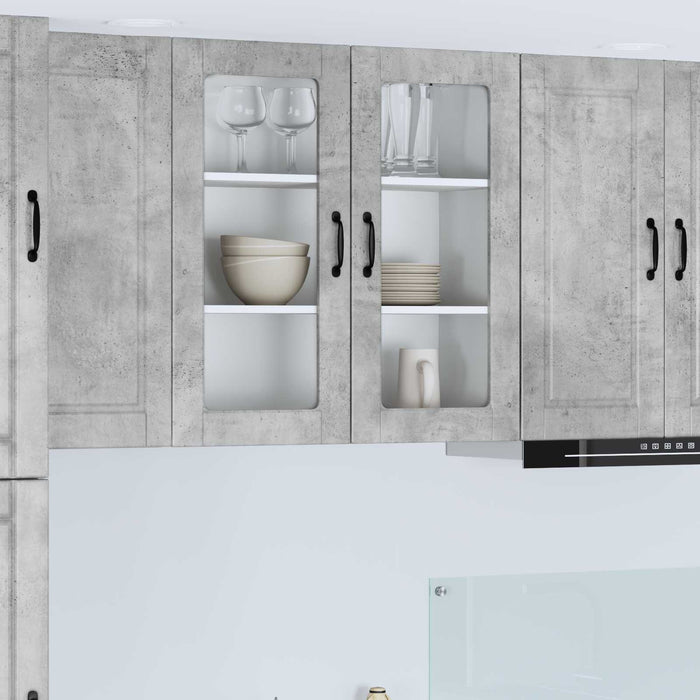 Dulap de bucătărie Gri din beton 80 x 31 x 80 cm Lemn compozit - WALTI WALTI