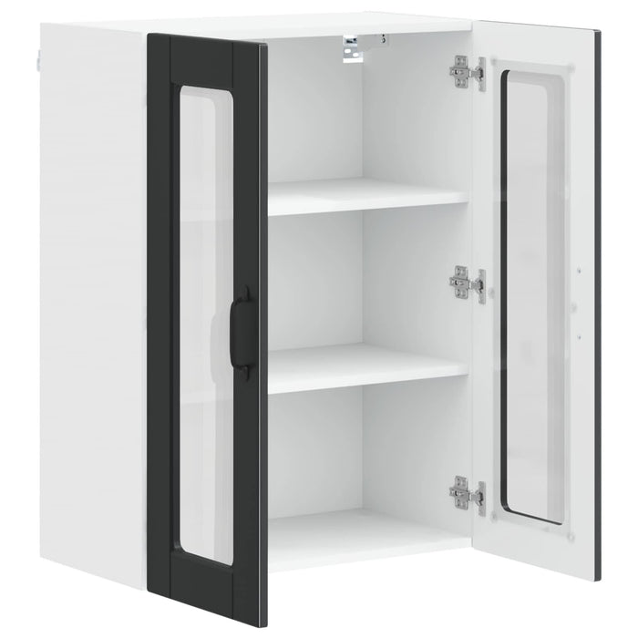 Dulap de bucătărie cu raft Negru 60 x 31 x 80 cm Lemn compozit - WALTI WALTI