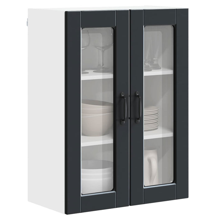 Dulap de bucătărie cu raft Negru 60 x 31 x 80 cm Lemn compozit - WALTI WALTI