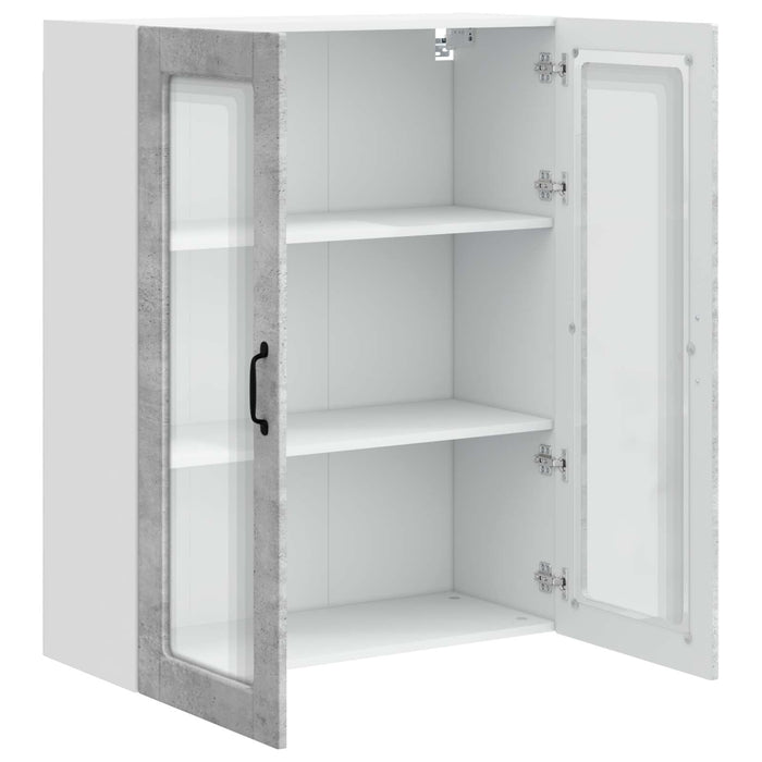 Dulap suspendat de bucătărie Gri din beton 80 x 31 x 100 cm - WALTI WALTI