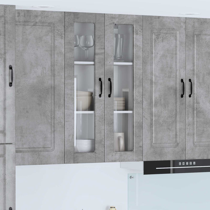 Dulap de bucătărie Gri din beton 60 x 31 x 100 cm Lemn compozit - WALTI WALTI