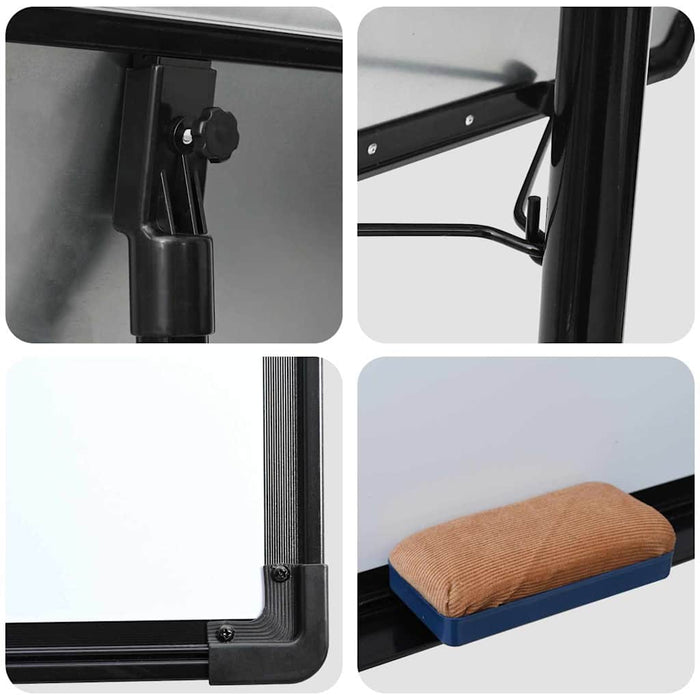 Tablă albă magnetică Manual Negru și Alb 62 x 62,5 x 197 cm EPS - WALTI WALTI