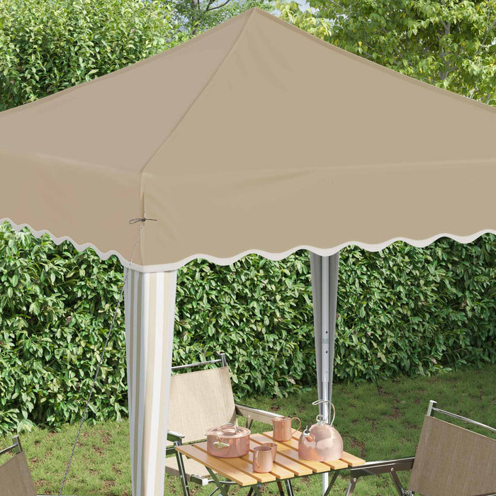 Cort de Petrecere Pop-up Crem 195 x 195 x 245 cm - WALTI WALTI