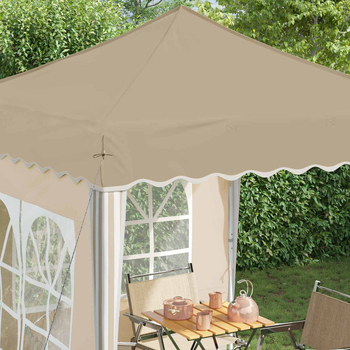 Cort de Petrecere Pop-up Crem 195 x 195 x 245 cm - WALTI WALTI
