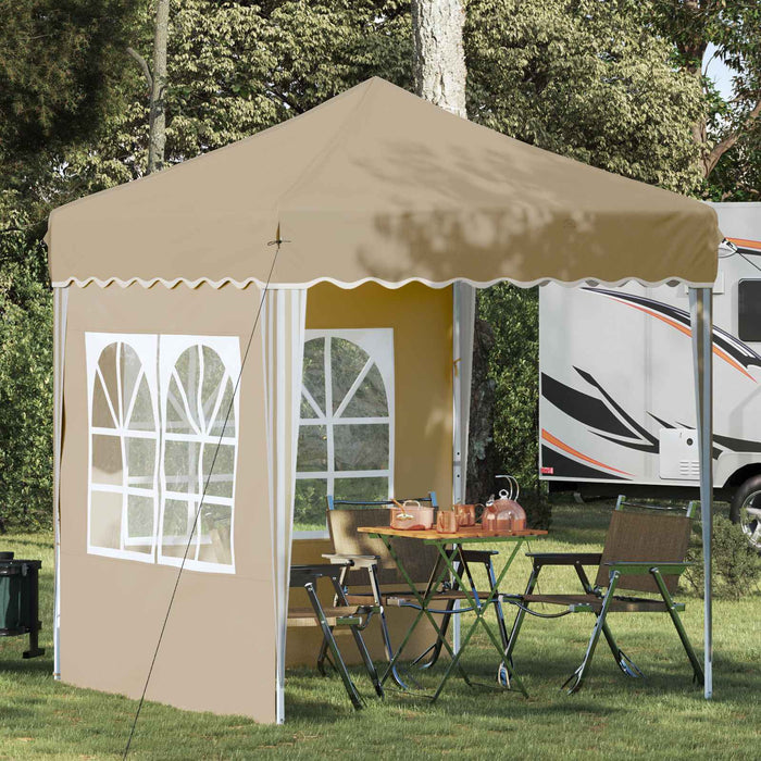 Cort de Petrecere Pop-up Crem 195 x 195 x 245 cm - WALTI WALTI