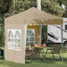 Cort de Petrecere Pop-up Crem 195 x 195 x 245 cm - WALTI WALTI
