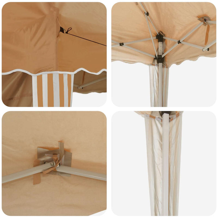 Cort de Petrecere Pop-up Bej 195 x 195 x 245 cm Material Oxford - WALTI WALTI