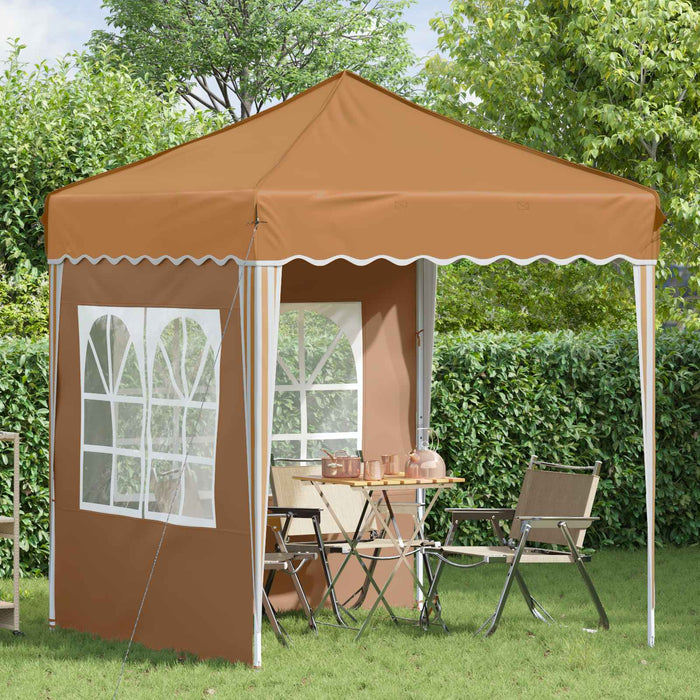 Cort de Petrecere Pop-up Bej 195 x 195 x 245 cm Material Oxford - WALTI WALTI