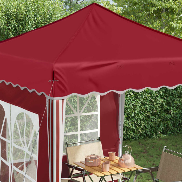 Cort de Petrecere Pop-up Burgundy 195 x 195 x 245 cm - WALTI WALTI