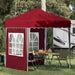Cort de Petrecere Pop-up Burgundy 195 x 195 x 245 cm - WALTI WALTI