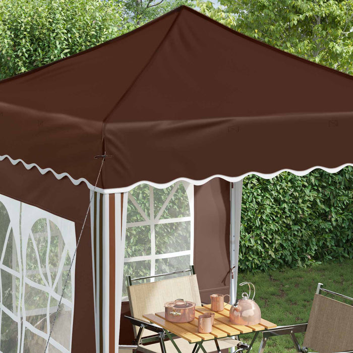 Cort de Petrecere Pop-up Maro 195 x 195 x 245 cm - WALTI WALTI