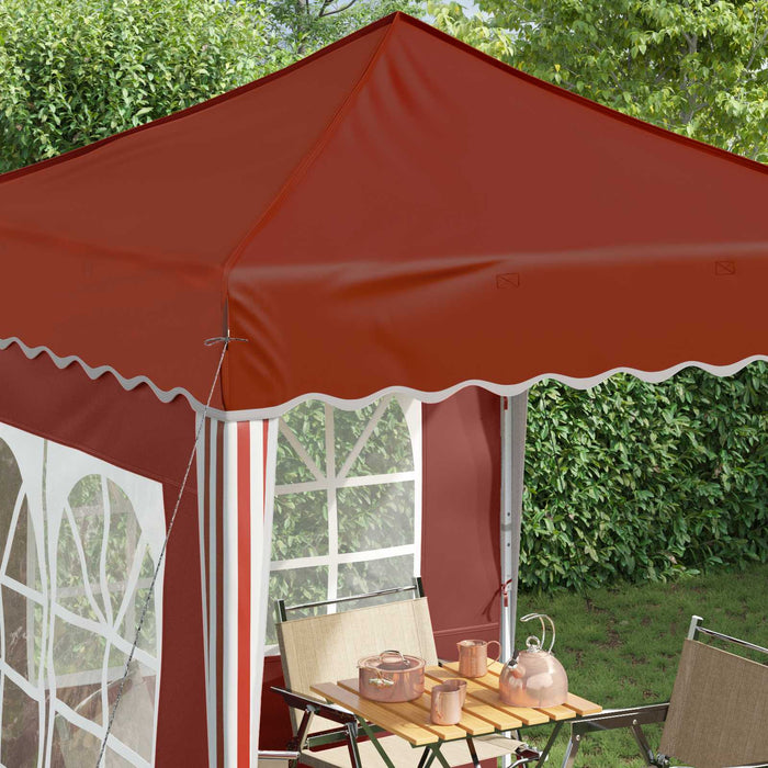Cort de Petrecere Pop-up Terracota 195 x 195 x 245 cm - WALTI WALTI