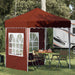 Cort de Petrecere Pop-up Terracota 195 x 195 x 245 cm - WALTI WALTI