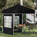 Cort de Petrecere Pop-up Negru 195 x 195 x 245 cm - WALTI WALTI