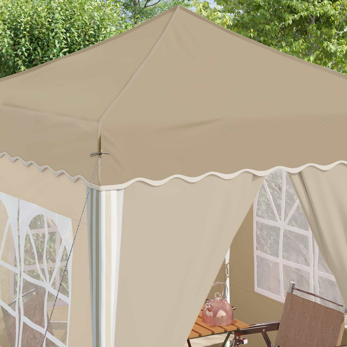 Cort de Petrecere Pop-up Crem 195 x 195 x 245 cm - WALTI WALTI