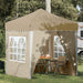 Cort de Petrecere Pop-up Crem 195 x 195 x 245 cm - WALTI WALTI